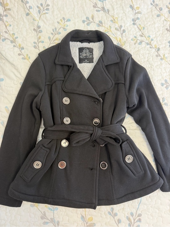 Louise Park Jackets & Blazers - Black Sherpa Lined Peacoat Jacket PS
